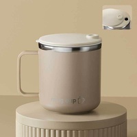 Vente en gros de tasses à thé au lait en acier inoxydable réutilisables de 400 ml au design moderne, cadeaux d'affaires, mini tasse isotherme