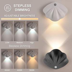Lampade da Parete a Sensore di Movimento Sunaluna a Forma di Conchiglia, Luci Notturne a Batteria, Applique Moderne in Acrilico, Lampade LED Magnetiche da Cucina - Product Image 2