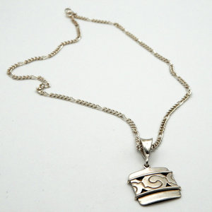 .925โซ่ฟิกาโรเงินสเตอร์ลิงพร้อมจี้ตกแต่งเงิน950 - Product Image 3