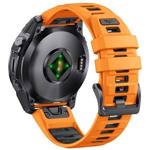 Correa de Repuesto de Silicona de Dos Tonos de 20, 22 y 26 mm de Ajuste Rápido para Relojes <span class=keywords><strong>Garmin</strong></span> <span class=keywords><strong>Fenix</strong></span> 8, 7, 6, 6x, 6s, 6pro, <span class=keywords><strong>5</strong></span> - Product Image 1