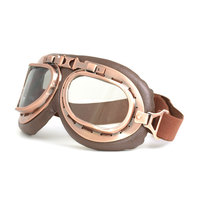 Demi-casque de moto Lunettes d'aviateur vintage Lentilles photochromiques Pilote sur les casques