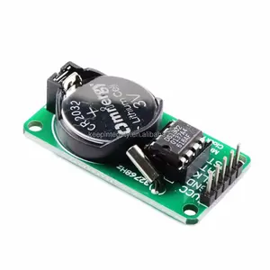 DS1302 Module d'horloge en temps réel CR2032 carte d'extension de microcontrôleur RTC à temps de panne de courant électronique avec batterie