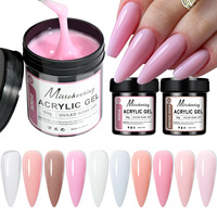 Gel d'extension d'ongles en acrylique de grande capacité 150g UV/LED à faire tremper, couleur nude, façonnage, renforcement, 3 en 1, vente en gros pour salon de manucure