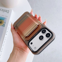 Étui de téléphone magnétique puissant à texture colorée pour iPhone 15 14 13 12 18 17 16 Pro Max avec porte-cartes détachable en cuir PU