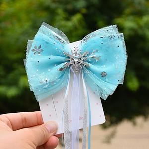 Pinzas <span class=keywords><strong>para</strong></span> <span class=keywords><strong>el</strong></span> <span class=keywords><strong>pelo</strong></span> de copo de nieve, cinta de nieve de hielo, pasadores <span class=keywords><strong>para</strong></span> <span class=keywords><strong>el</strong></span> <span class=keywords><strong>pelo</strong></span> con lazo grande, princesa congelada brillante, accesorio <span class=keywords><strong>para</strong></span> <span class=keywords><strong>el</strong></span> cabello de Navidad - Product Image 4