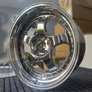 Jantes forgées en alliage d'aluminium T6061 chromées sur mesure, 2 pièces, 17-22 pouces, 5x112 5x114.3, style JDM, pour voitures de course - Product Image 5