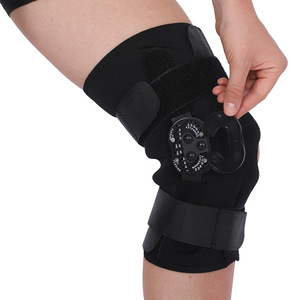 Rodillera de Aluminio Ajustable con Bisagra para Recuperación Postquirúrgica de LCA, Soporte Inmovilizador y Estabilizador de Rango de Movimiento (ROM), 3 Tallas, Negro - Product Image 1