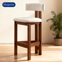 Îlot de cuisine moderne, chaises hautes et tabourets de bar avec cadre en bois de frêne pour la salle à manger, le salon, la chambre à coucher