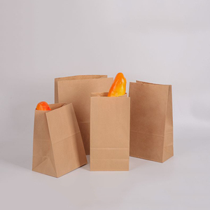 Sacs en papier personnalisés avec impression de logo, sacs en papier kraft blancs lavables et économiques pour le pain, les sandwichs, les courses au supermarché - Product Image 6