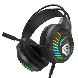 Casque de jeu Kakusiga circum-auriculaire avec microphone et éclairage RGB pour PC - Product Image 2