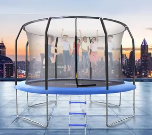 Hoge Kwaliteit Outdoor Tuin Gymnastiek Fitness Bungee Tuin Trampoline 3 Meter Met Behuizing Veilig Net