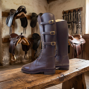 Chaussures d'équitation professionnelles populaires en cuir PU de qualité supérieure, durables, pour hommes/femmes, avec amortisseur de chocs, modèle standard - Product Image 3
