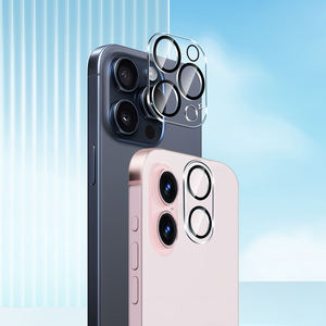Protector de Lente de Cámara Personalizado OEM para iPhone 16 17 18 Pro Max, Cobertura Total 3D, Película Protectora de Lente Transparente de Alta Calidad - Product Image 1