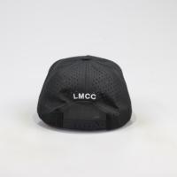 Casquette de golf 5 panneaux en toile de haute qualité, anti-humidité, avec trous découpés au laser, logo imprimé, structurée, confortable pour la randonnée, vente en gros