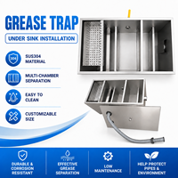 Separador de Agua y Aceite Portátil para Debajo del Fregadero, para Cocina de Restaurante o Servicios de Catering