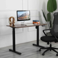 Bureau debout électrique du fabricant Ada avec moteur unique, table d'ordinateur portable à hauteur réglable pour le bureau et la maison