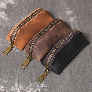 High Quality Full Grain Cowhide Genuine Leather Coin Purse Waterproof Multifunctional Clutch Storage Cover Key <b>Pouch</b> - Product Image 1