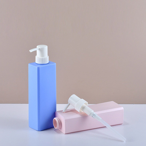 Bán buôn rỗng vuông dưới mỹ phẩm chai nhựa với bơm phun tùy chỉnh kích thước màu trắng Lotion & chai dầu gội đầu - Product Image 5