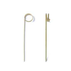 Spiedino di bambù diretto dalla fabbrica verde 3.54 pollici <span class=keywords><strong>con</strong></span> torsione laterale bastoncini per Cocktail Party <span class=keywords><strong>stuzzicadenti</strong></span> di frutta - Product Image 4