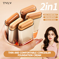 Crème de fond de teint correctrice, anti-brillance, fini mat, en stick avec pinceau, couvrance totale, imperméable, hydratante, maquillage