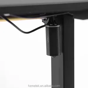 Modern ergonomik elektrikli masası standı yüksekliği ayarlanabilir ahşap üst ayaklı masa