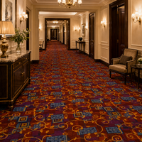Nouveau tapis Axminster de luxe pour hôtel, ignifuge B1, design personnalisé, tapis mural en laine et nylon pour chambre d'hôtel 5 étoiles