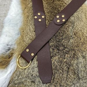 Ceinture de ceinture en cuir artificiel Viking en relief médiéval rétro Renaissance <span class=keywords><strong>chevalier</strong></span> boucles ceinture en cuir ceinture pour adulte - Product Image 6