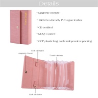 Organisateur de budget Hongbo personnalisé multi-couleurs A6 en cuir Saffiano Epi avec enveloppes à languettes et pochette à main