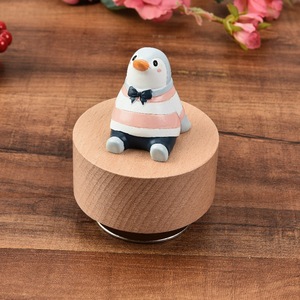 Caja de Música de Madera Personalizada Runwood, Adornos Creativos de Animales Lindos para Muebles, Regalo Navideño, Base de Caja de Música de Madera DIY - Product Image 2