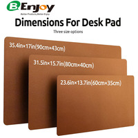 Tapis de table rectangulaire en cuir PU personnalisable Tapis de souris de bureau imperméable et écologique de 2mm d'épaisseur