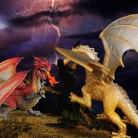 Figurines de dragon en PVC massif, modèle de statue mythologique, figurines d'animaux, vente en gros