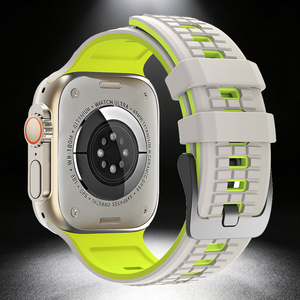 <span class=keywords><strong>Bracelet</strong></span> en silicone pour <span class=keywords><strong>Apple</strong></span> <span class=keywords><strong>Watch</strong></span> Ultra 3/2 49 mm, compatible avec iWatch 11 10 46 mm, 9 8 7 45 mm, 6 SE3 5 44 mm, Series 3 2 42 mm - Product Image 2