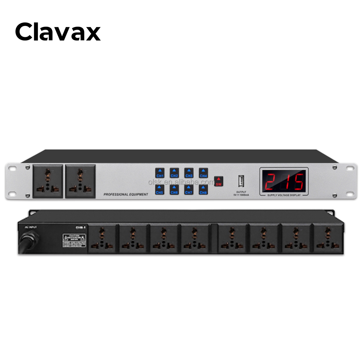 Clavax CLPS-MK-05 MK-08 высокомощный профессиональный аудио контроллер 8 + 2 канала для видео и осветительного оборудования