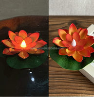 Lanternes à LED en forme de lotus de haute qualité, petites, flottantes, avec capteur d'eau