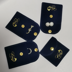 Luxury Elegant Velvet Jewelry Container Custom Logo Packaging Bags for Earrings Rings for <b>Gift</b> <b>Envelope</b> Pouches - Product Image 6