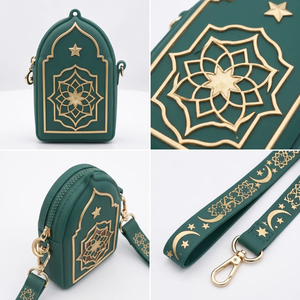 Portamonete in Silicone 3D a Forma di Animale Islamico (Cammello, Falco, Melograno, Palma) con Cerniera <span class=keywords><strong>e</strong></span> Portachiavi, Logo Personalizzato OEM, Mini Portafoglio Regalo - Product Image 3