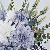 Centre de table en fleurs artificielles de type œillet, vintage, rustique, sans entretien et durable, pour douche nuptiale et bouquet de demoiselle d'honneur