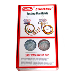 เกจวัดน้ำยาทำความเย็นแบบคู่ Gemi รุ่น CM-536-G-R22 R410 โครงทองแดงพร้อมสายยาง สำหรับเครื่องปรับอากาศและยานยนต์ - Product Image 5