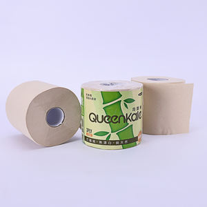 Rouleaux de papier toilette en bambou écologiques 3 plis doux absorbants biodégradables jetables Queenkale - Product Image 1