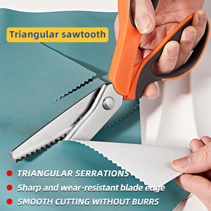<span class=keywords><strong>Ciseaux</strong></span> dentelés vendus en usine <span class=keywords><strong>ciseaux</strong></span> à dentelle <span class=keywords><strong>ciseaux</strong></span> tranchants peuvent être utilisés pour les boutures de papier manuelles et la coupe de tissu à coudre - Product Image 4