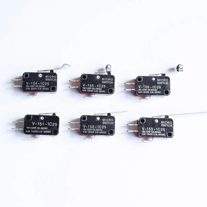 Microinterruttore corsa 15A finecorsa V-151-1C25 / <span class=keywords><strong>152</strong></span> / 153 / 154 / 155 / 156 pulsante SPDT rullo momentaneo manico lungo - Product Image 1