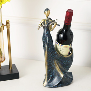Porte-Bouteilles Créatif Haut de Gamme en Résine, Décoration de Meuble TV Style Art Déco Violon pour Hall d'Entrée, <span class=keywords><strong>Table</strong></span> de Salle à Manger et Salon - Product Image 3