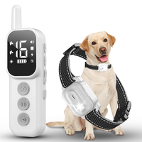 Einstellbares Anti-Bell-Halsband für Haustiere mit Piepton, Vibration und sicherem Schock, wasserdicht, mit Fernbedienung