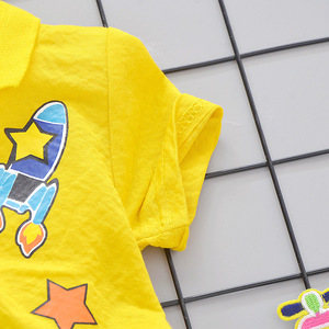 Conjuntos de Ropa de Dibujos Animados Japoneses para Bebés, Camisetas y Pantalones de Mezclilla Unisex, Venta al Por Mayor - Product Image 4