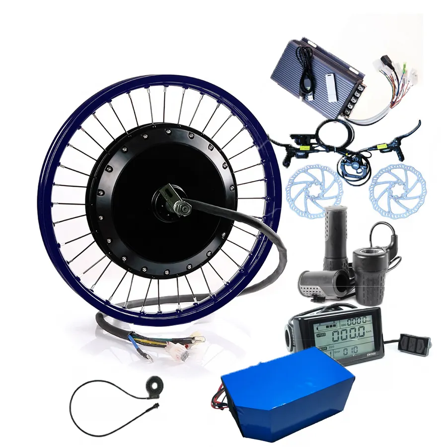 Motor de luz para bicicleta eléctrica, kit con batería para enduro, 72 voltios, 8000 vatios, 6000w