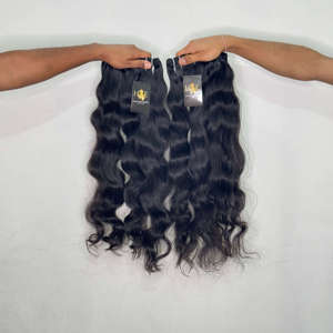 Cheveux vierges indiens de vison Paquets de cheveux humains doublement étirés, cheveux raides bouclés ondulés Temple Cheveux bruts vendeurs - Product Image 1