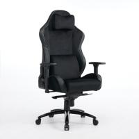 Chaise de jeu ergonomique en mousse moulée, dossier haut, tissu en daim, chaise inclinable pour joueur, accoudoirs 3D pour configuration de jeu