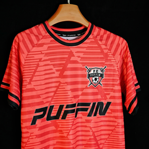 Maillot de football personnalisé PUFFIN SPORTS à sublimation, manches courtes, unisexe, anti-humidité, imprimé géométrique, col rond, vêtements pour adultes - Product Image 6
