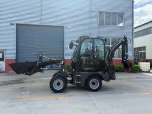 La excavadora presenta estabilizadores laterales con ángulo de giro de 180 grados, una cabina de estilo europeo de alta gama y una profundidad máxima de excavación de 2,43 metros. - Product Image 5