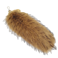 Vente en gros fausse peluche raton laveur sétaire grande taille bon marché décoration de queue de fourrure de renard en PVC